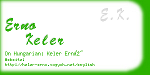 erno keler business card